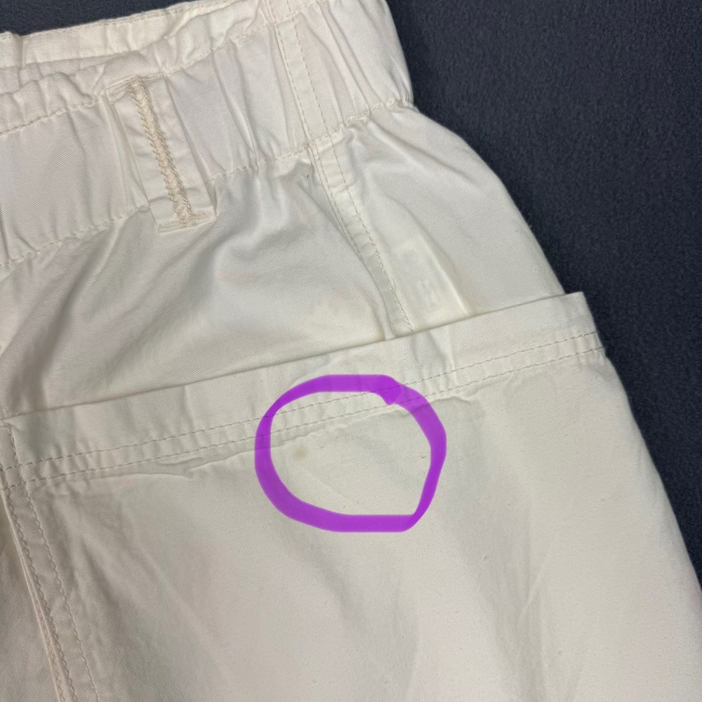 We The Free Costa Pull-On Harem Pants Women XL White Cargo Baggy Utility Chic - Picture 7 of 14